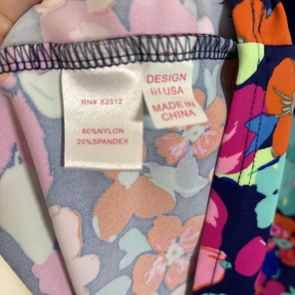 Areyah Multicolor Floral Halter Midi Dress Size Large Scalloped Edge Sleeveless - Picture 10 of 11